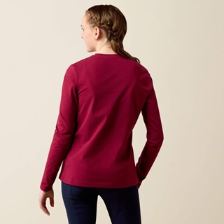 Camiseta Ariat niña Painted dream color granate caballo - Imagen 2